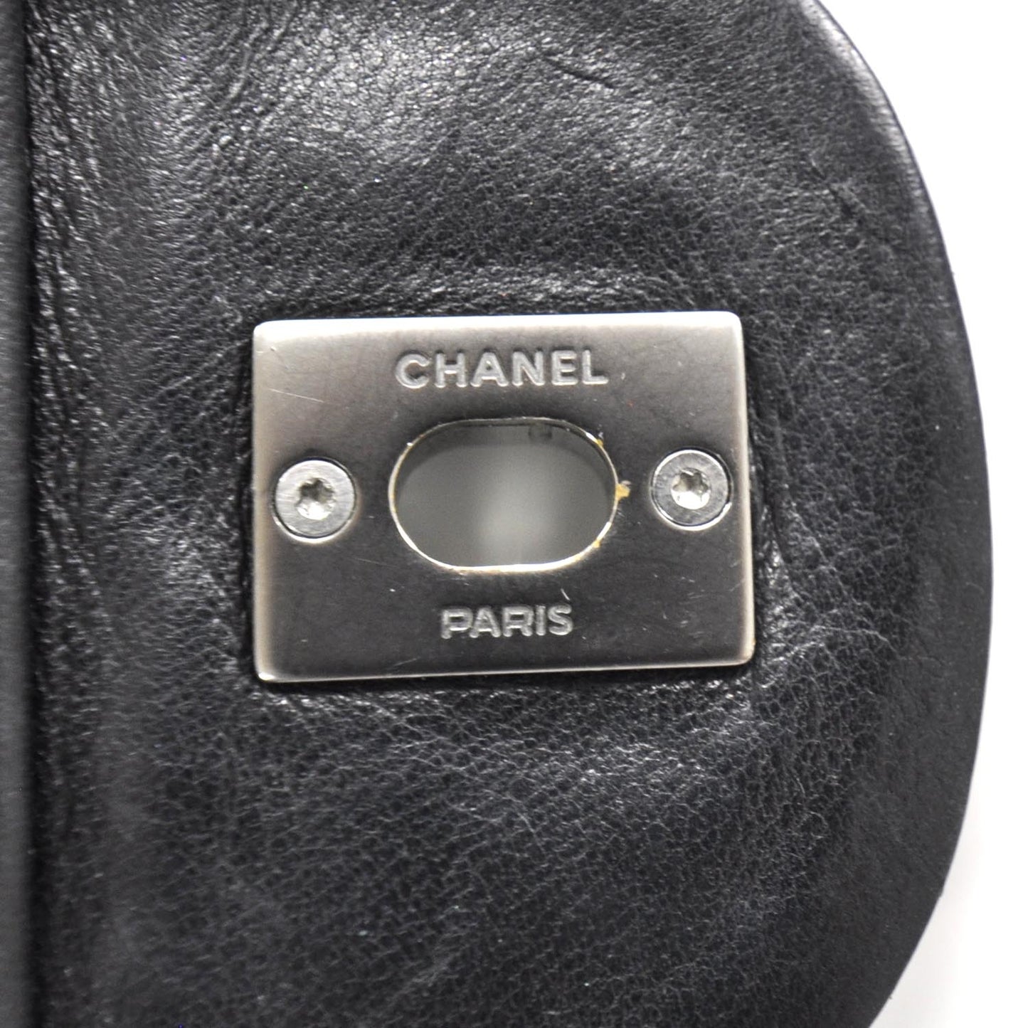 Lambskin Quilted Jumbo Flap Black SHW