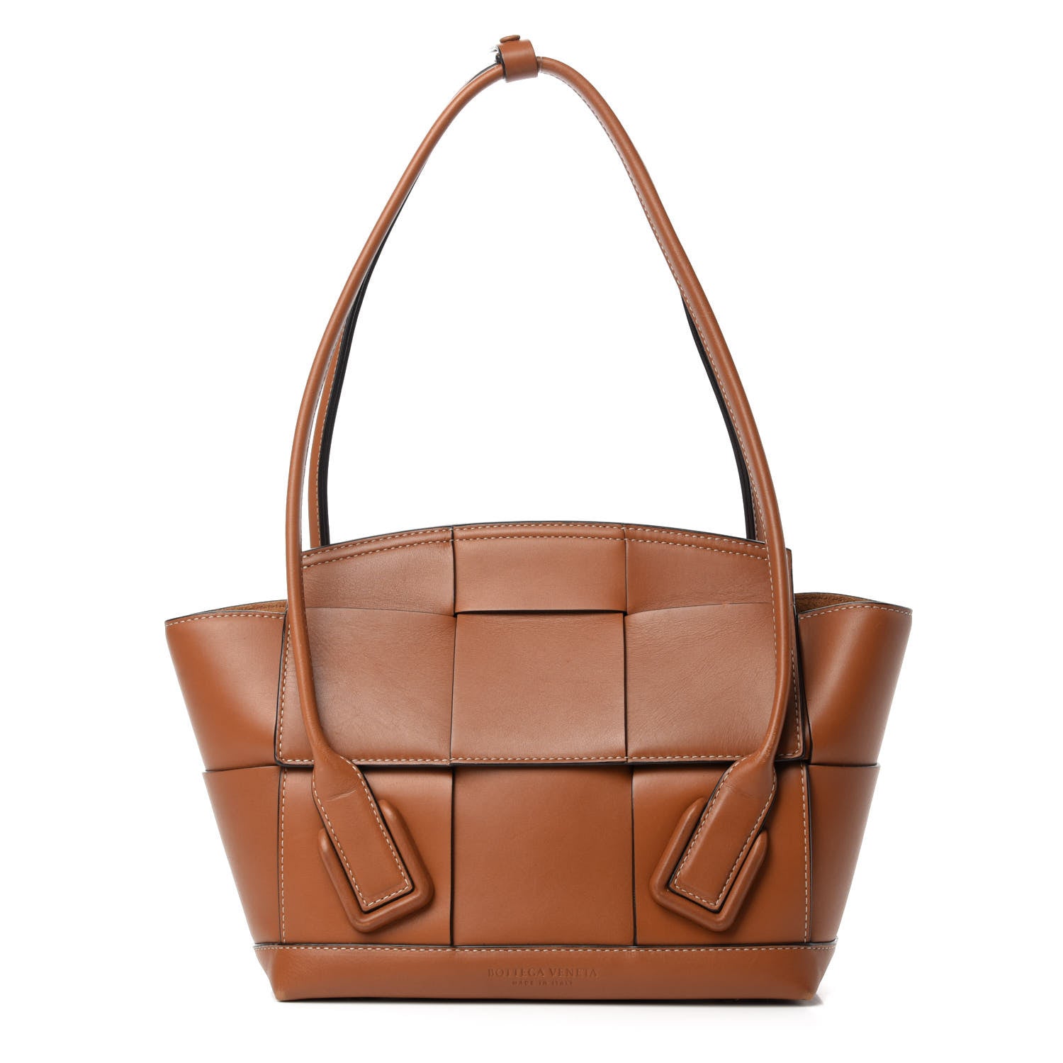 Bottega Veneta French Calfskin Maxi Intrecciato Small Arco Wood 1 of 13