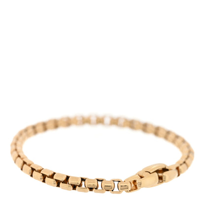 David Yurman 18K Yellow Gold 5.2mm DY Bel Air Box Chain Bracelet 2 of 4