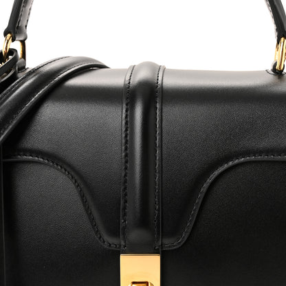 Celine Satinated Calfskin Small 16 Top Handle Bag Black 9 of 11