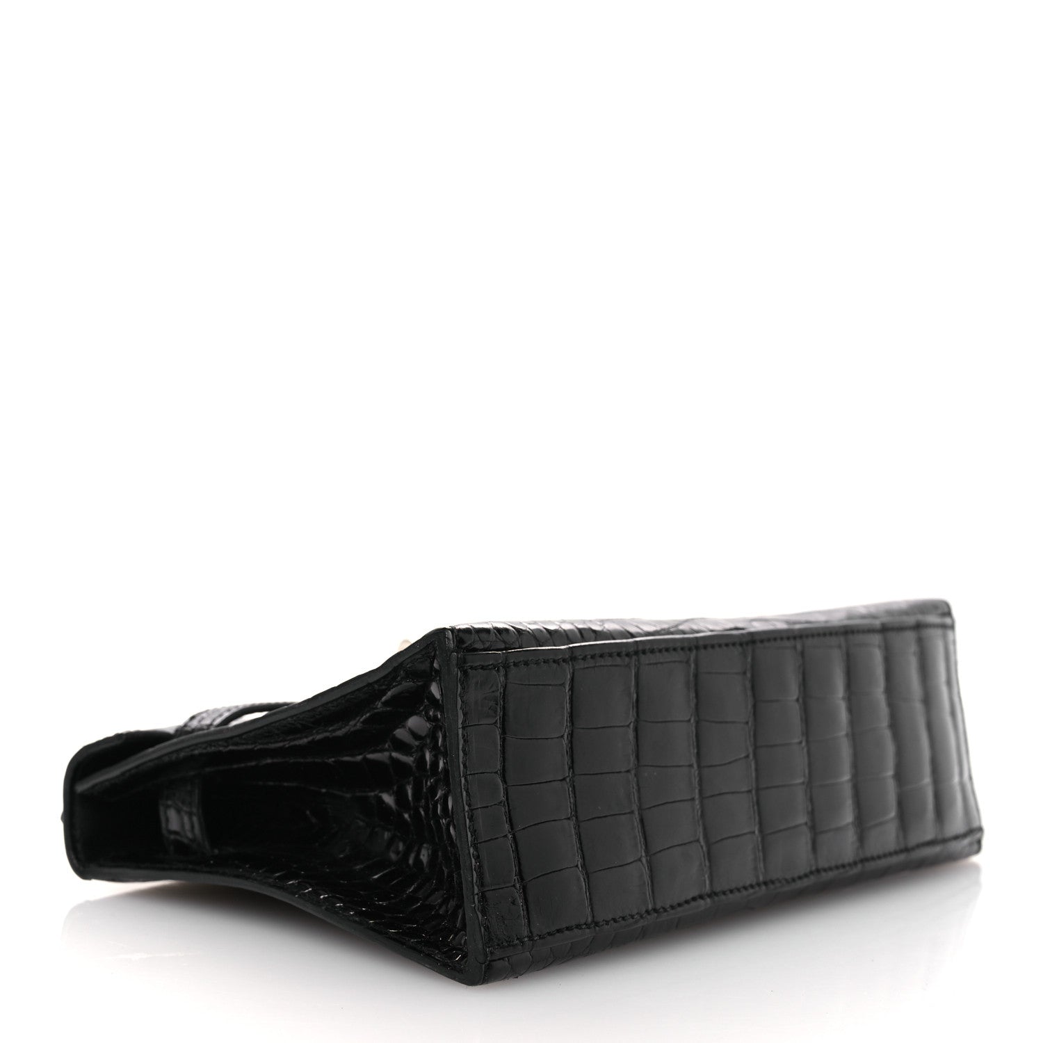 Hermes Shiny Alligator Kelly Pochette Black 4 of 13