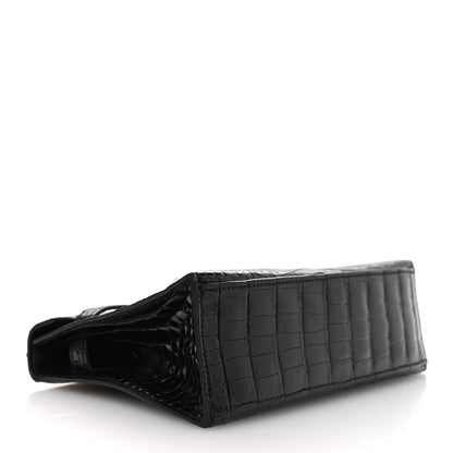Hermes Shiny Alligator Kelly Pochette Black 4 of 13