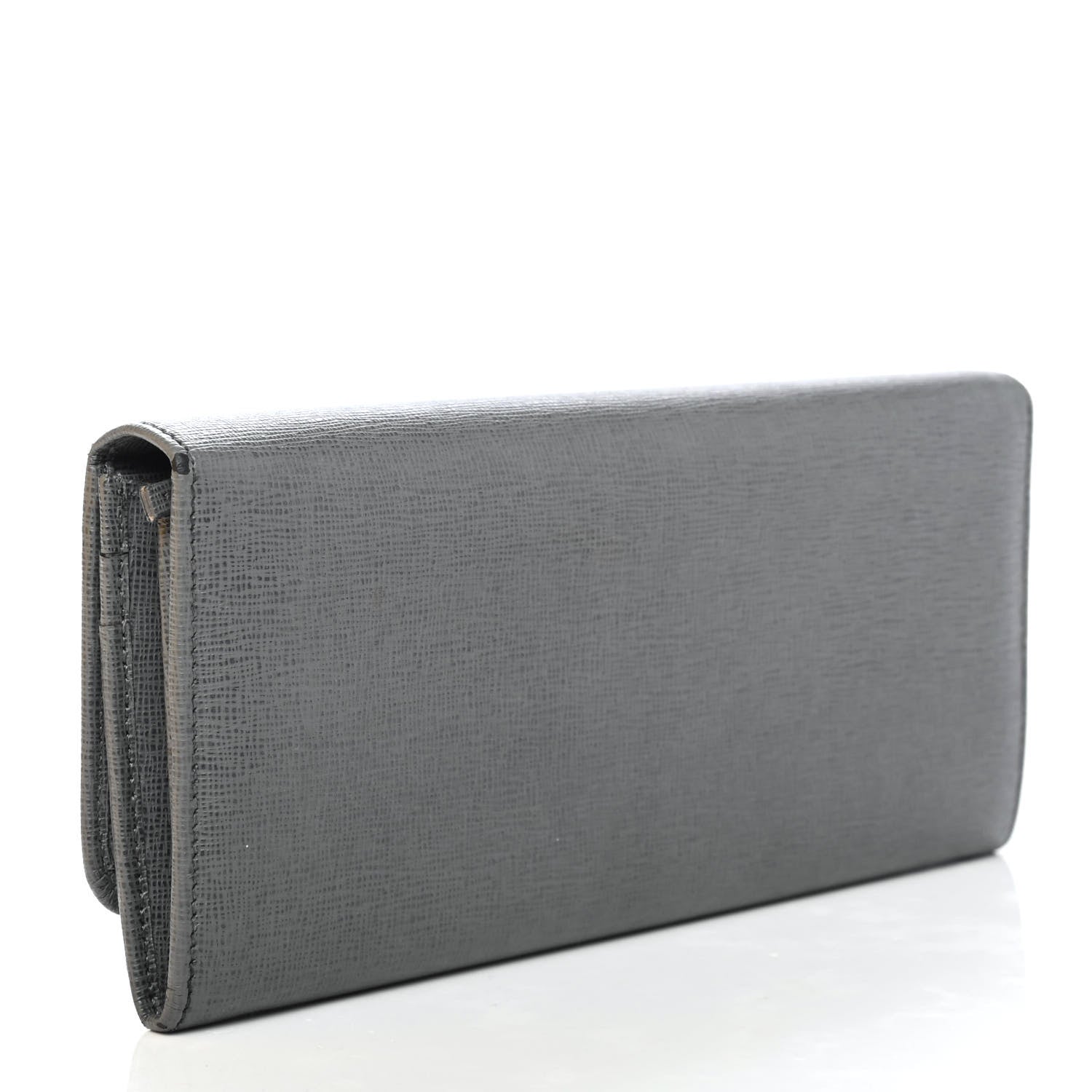 Fendi Vitello Elite Continental Wallet Grigio 3 of 4