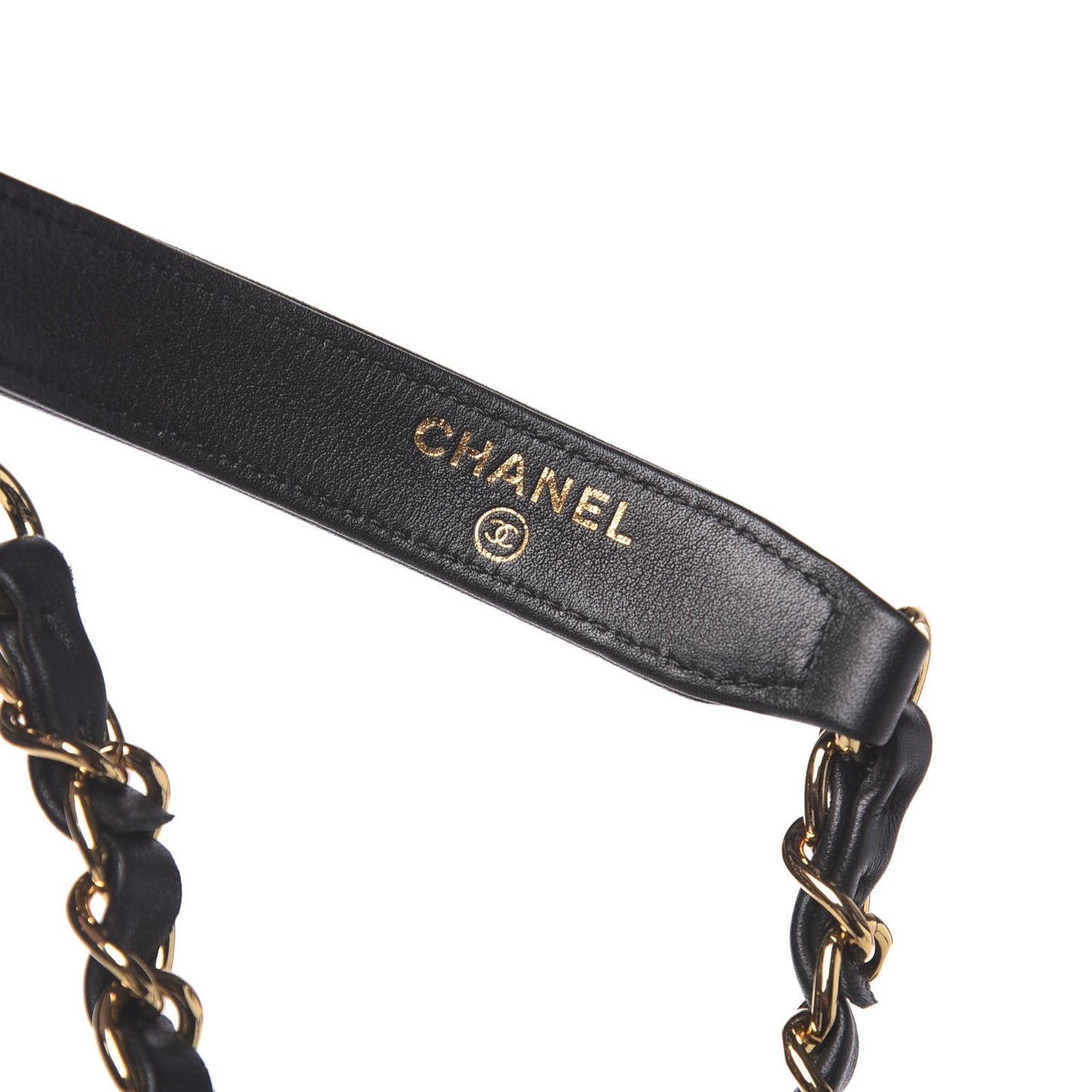 Lambskin Chain Net and Basketball Black Dark Gold