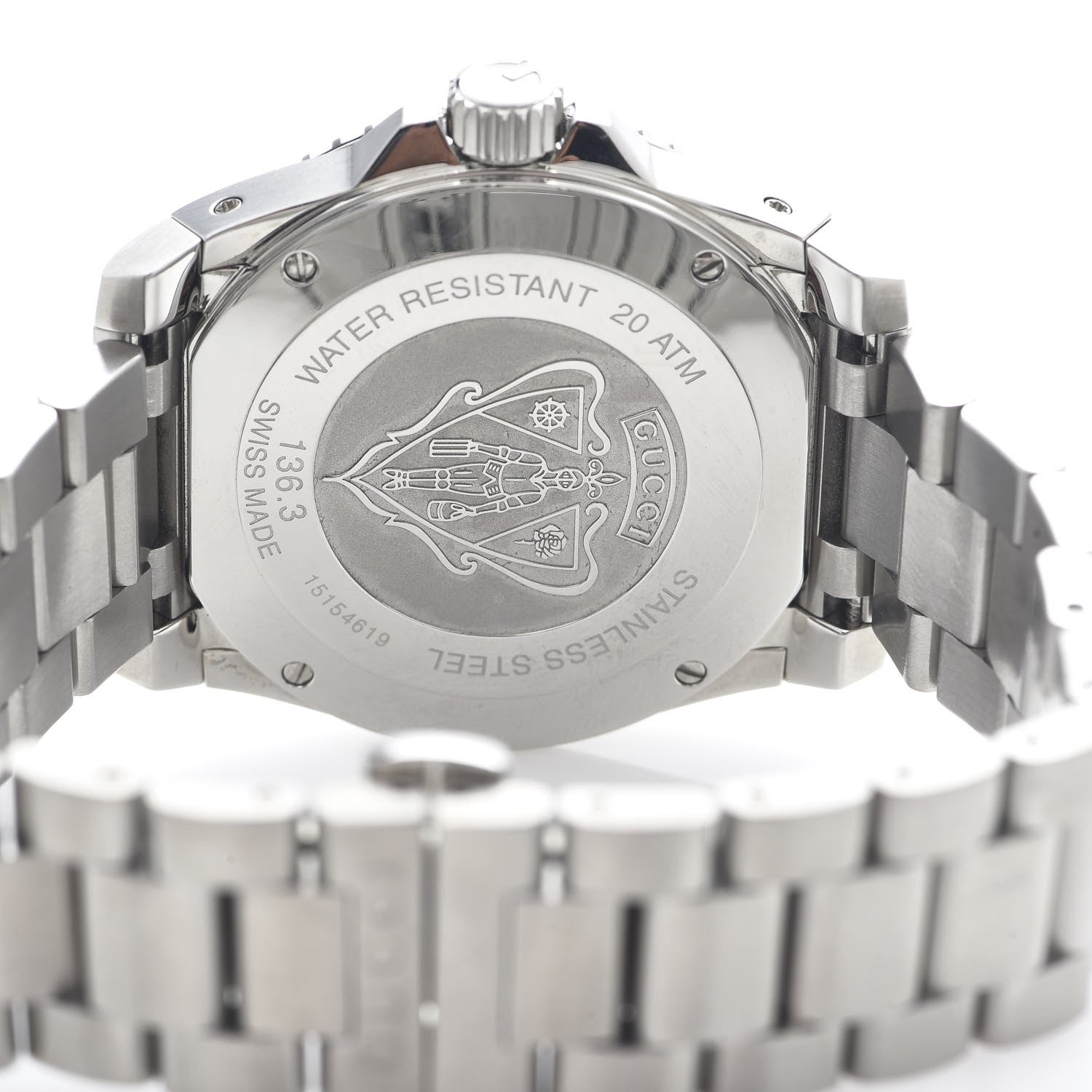 Gucci Stainless Steel 40mm Dive Quartz Watch White 5 of 5