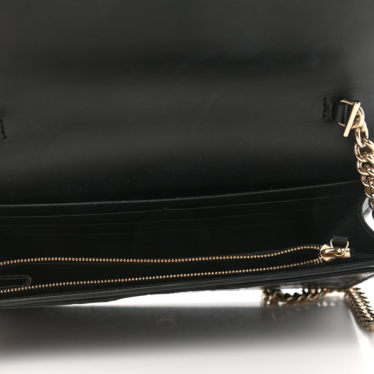 Guccissima Signature Bowy Chain Wallet Black