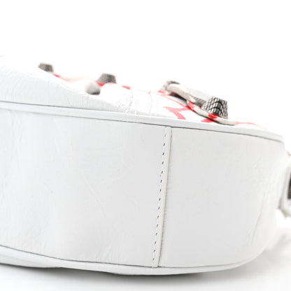 Balenciaga Agneau Arena Lunar New Year Graffiti Logo Le Cagole Shoulder Bag XS Optic White 9 of 9