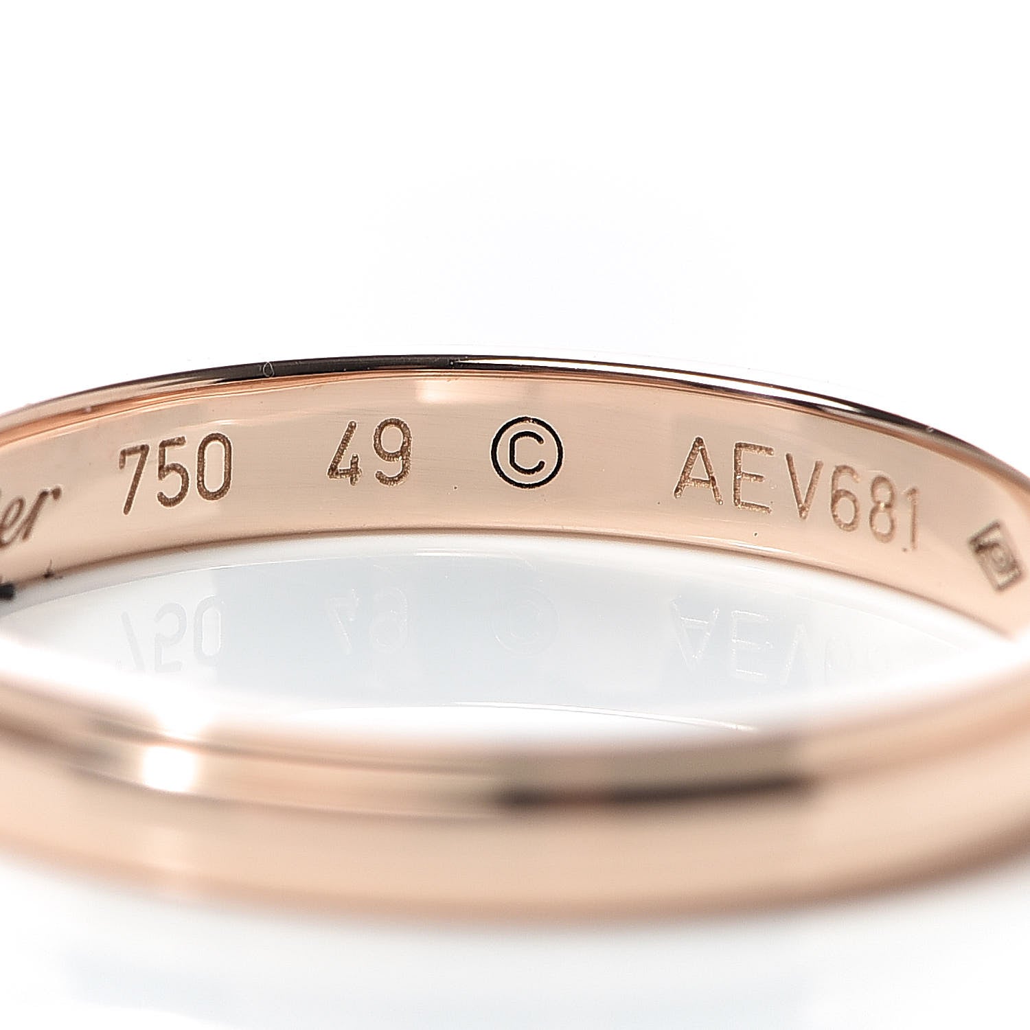 Cartier 18K Pink Gold 2.5mm D'Amour Wedding Band Ring 49 4.75 5 of 7