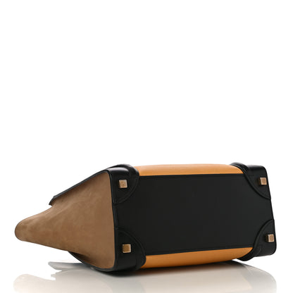 Celine Baby Grained Calfskin Nubuck Micro Tri-Color Luggage Corn 3 of 9