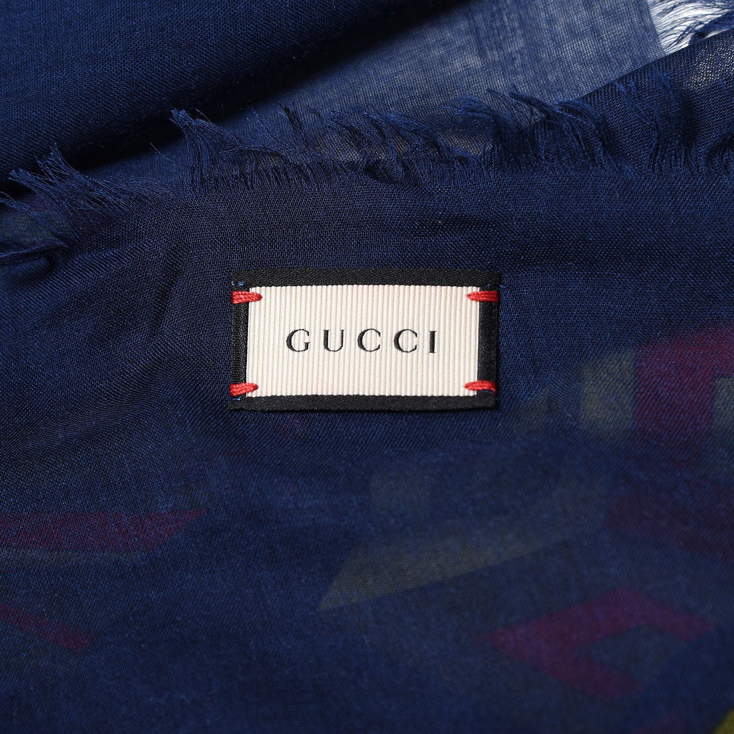 Gucci Wool Silk Jacquard GG Wallpaper Print Scarf Multi 6 of 6