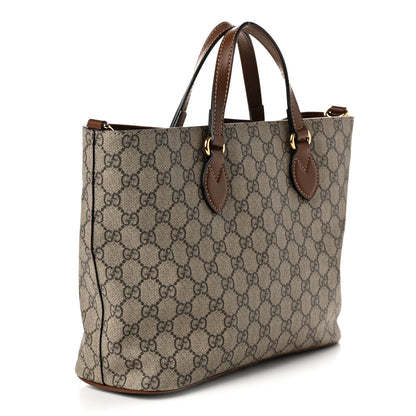 Gucci Soft GG Supreme Monogram Small Crossbody Tote Beige Cuir 3 of 10