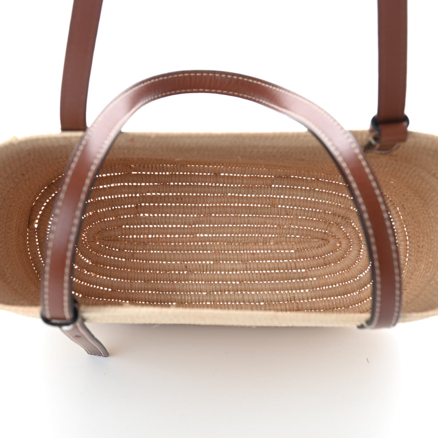 Raffia Square Basket Tote Bag Natural Tan