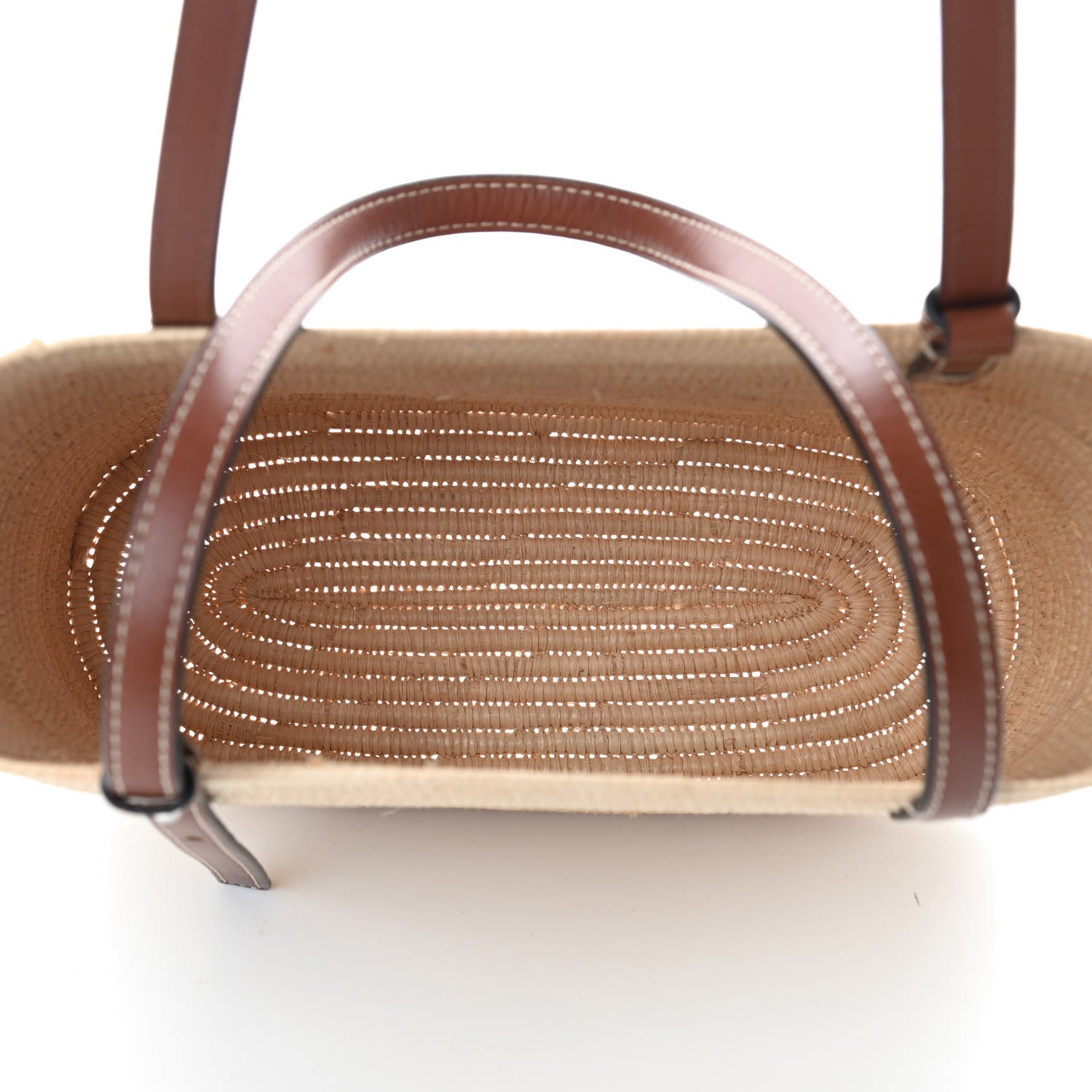 Loewe Raffia Square Basket Tote Bag Natural Tan 5 of 11