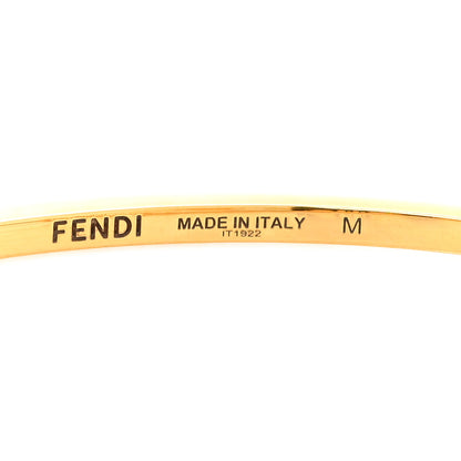 Fendi Metal Pearl O'Lock Bracelet M Oro Soft White 4 of 5