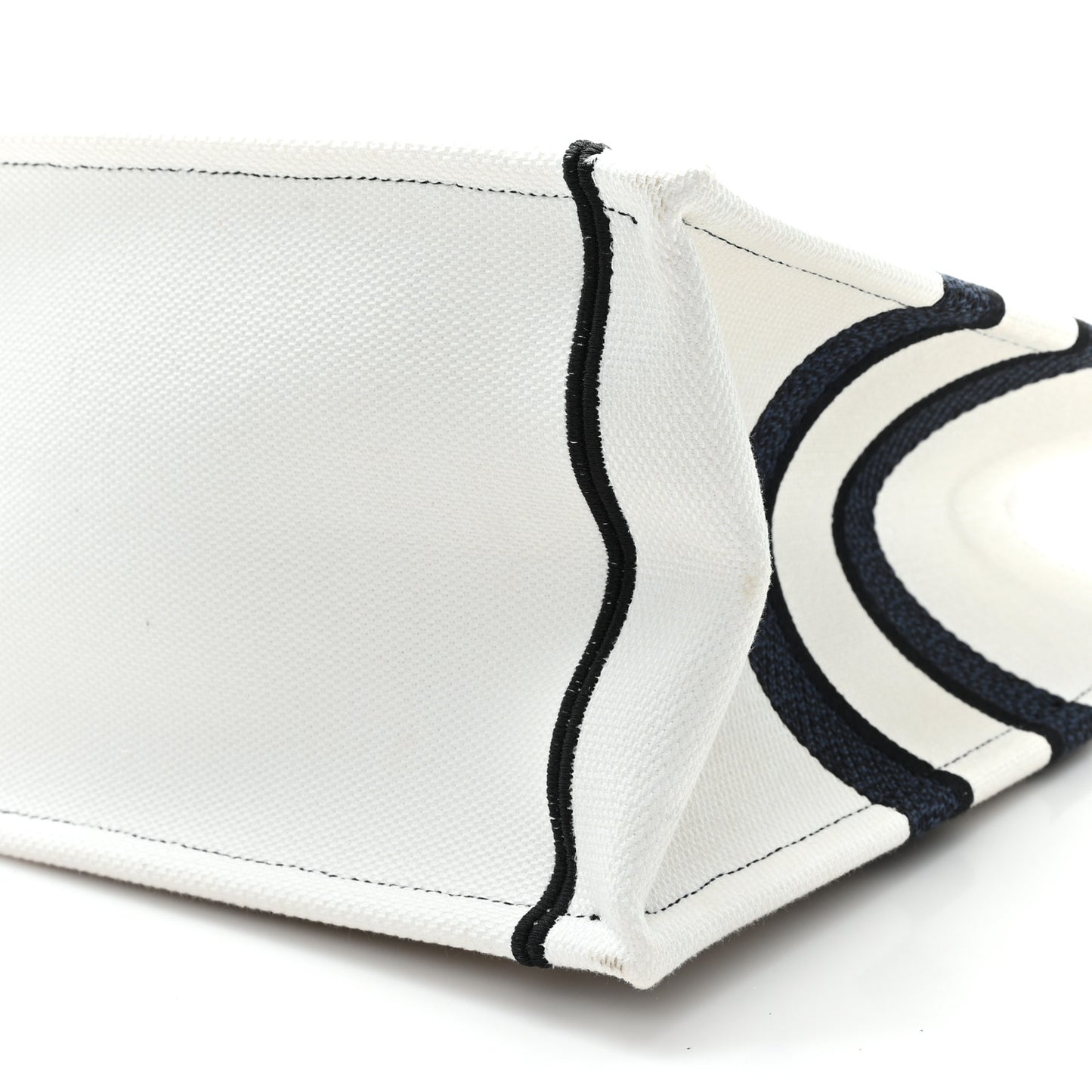 Canvas Embroidered Medium Miss Dior Graffiti Book Tote Navy White