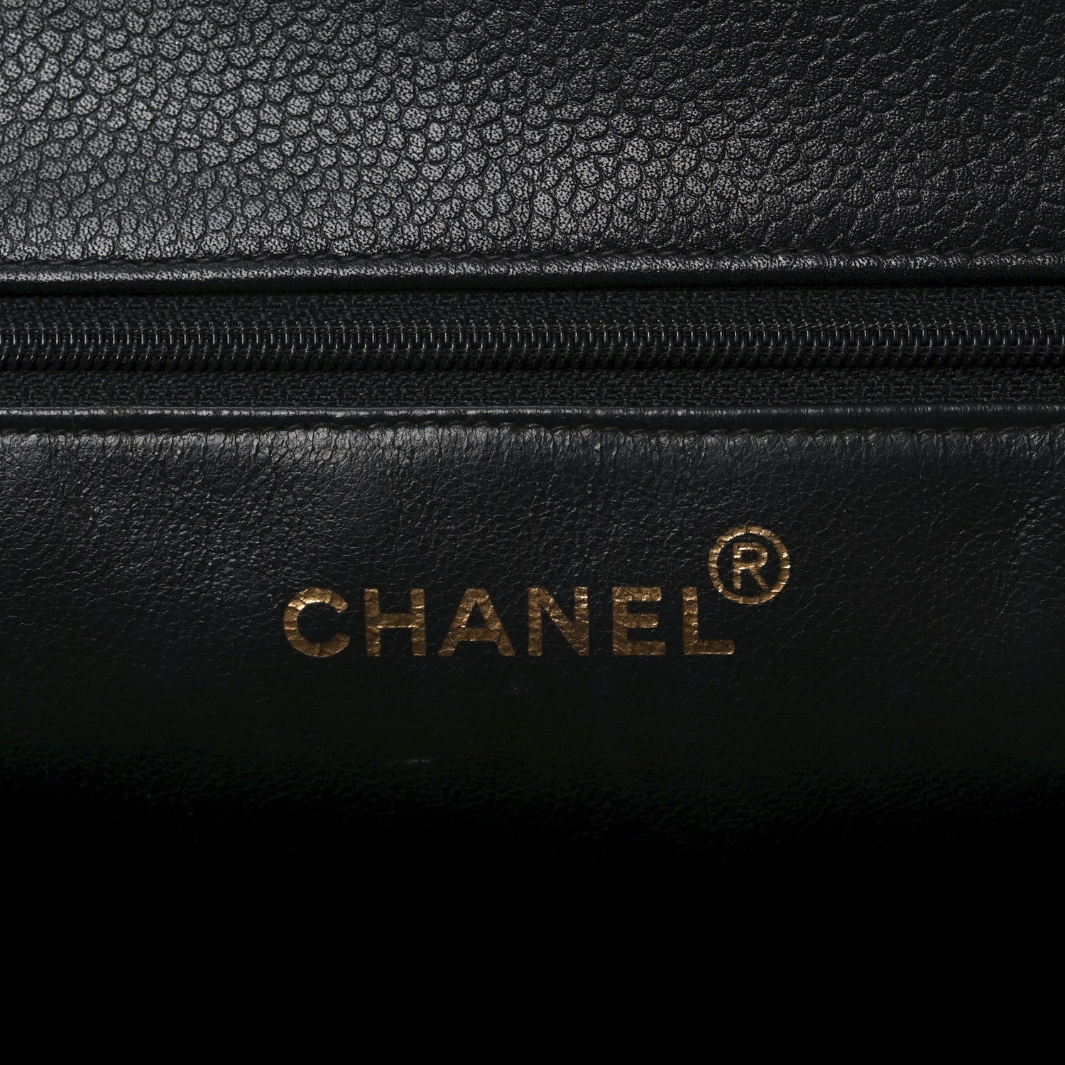 Chanel Caviar CC Tote Black Black 6 of 11