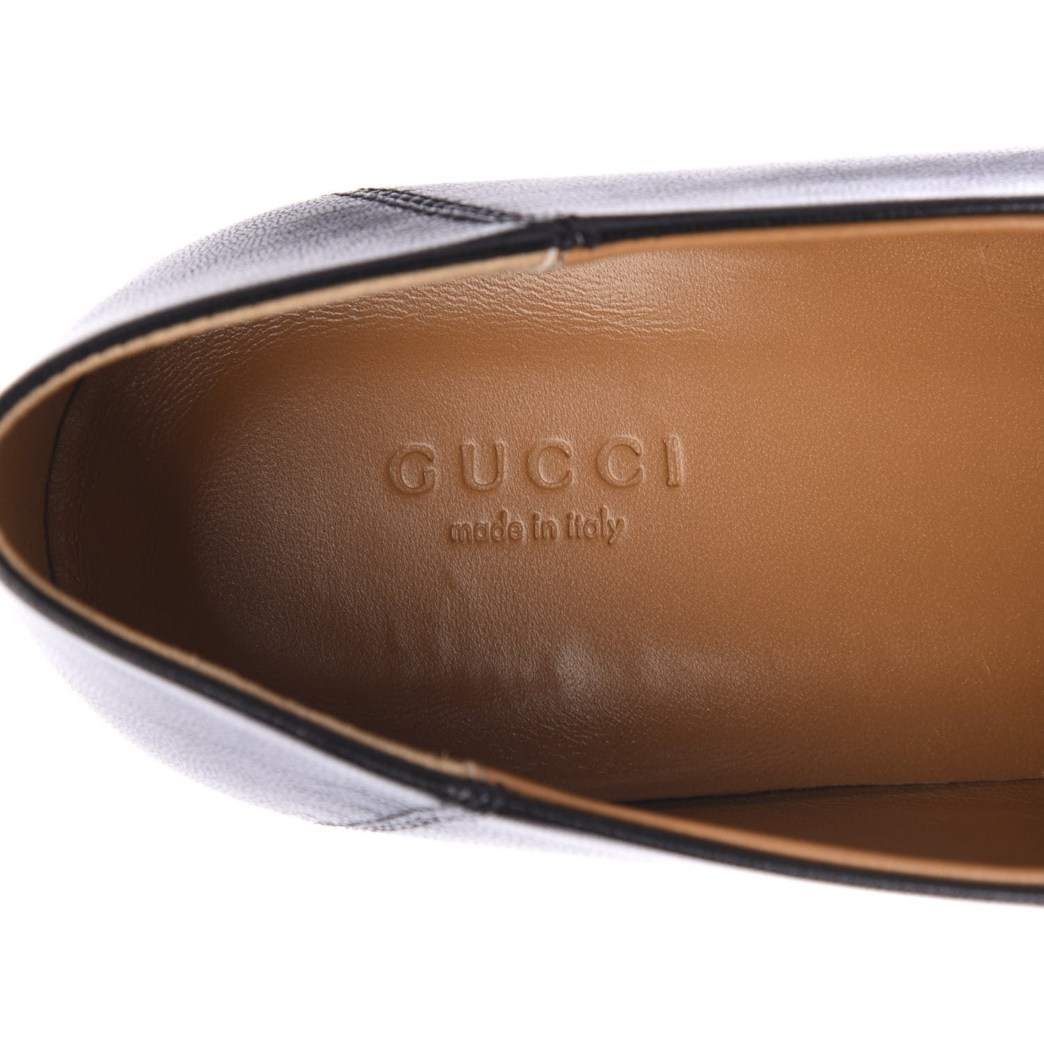 Gucci Goatskin Womens Horsebit Mid-Heel Loafers 39 Black 6 of 8