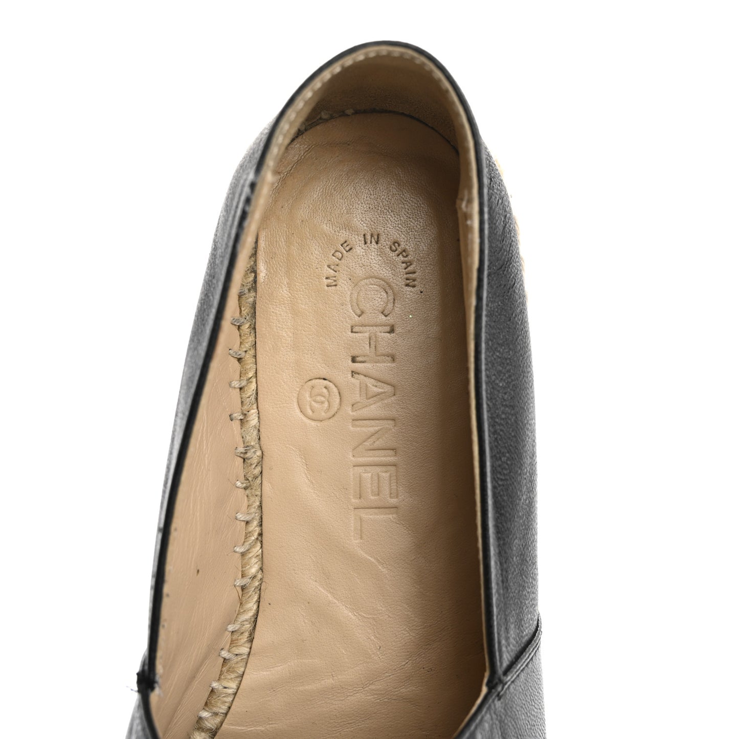Lambskin CC Espadrilles 37 Black