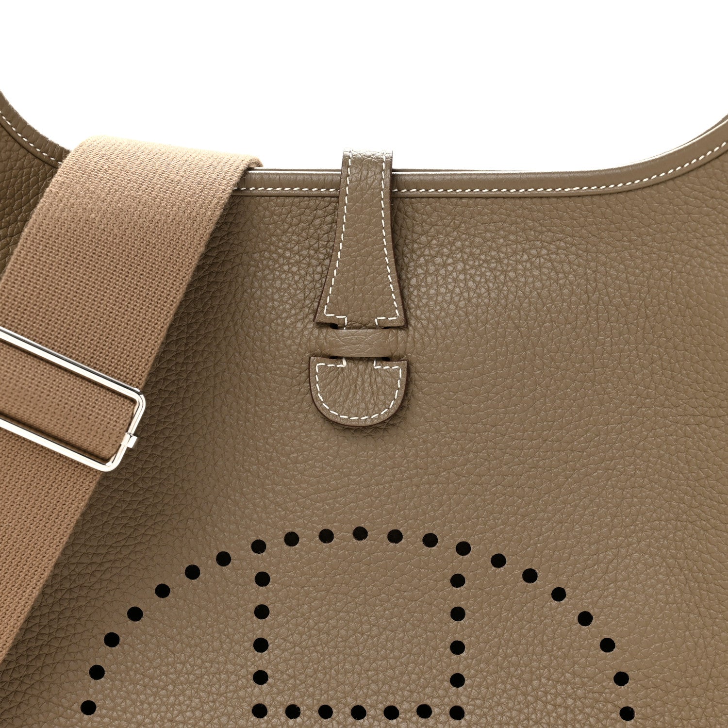 Hermes Taurillon Clemence Evelyne III PM Etoupe 8 of 13