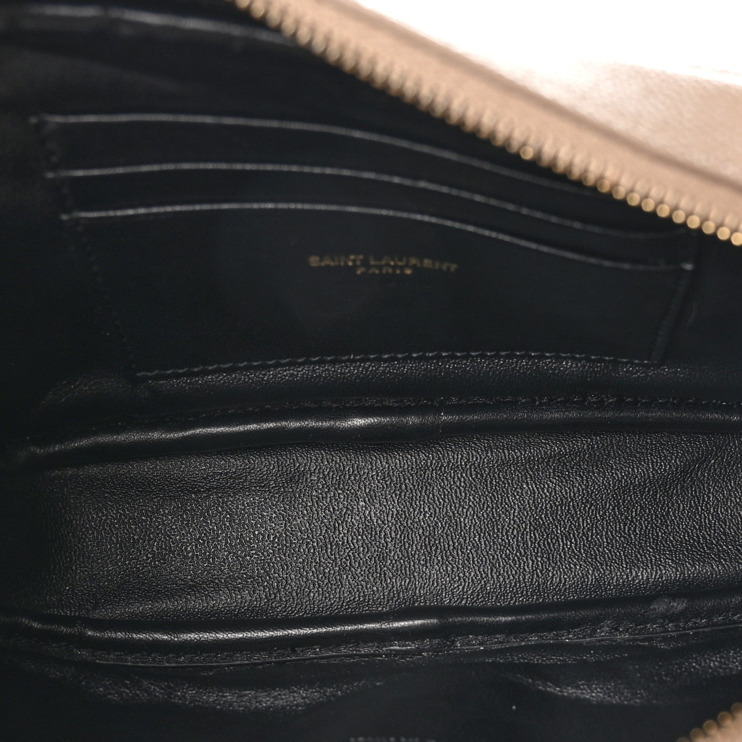 Saint Laurent Grain De Poudre Matelasse Monogram Mini Lou Camera Bag Dark Beige 5 of 10
