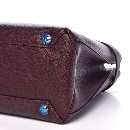 Burberry Derby Calfskin House Check Medium Banner Tote Burgundy 11 of 12