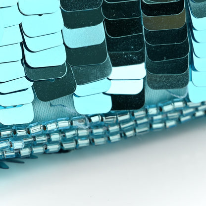 Fendi Sequin Paillettes Vitello Grace Sex and the City Baguette Spring Turquoise 11 of 14