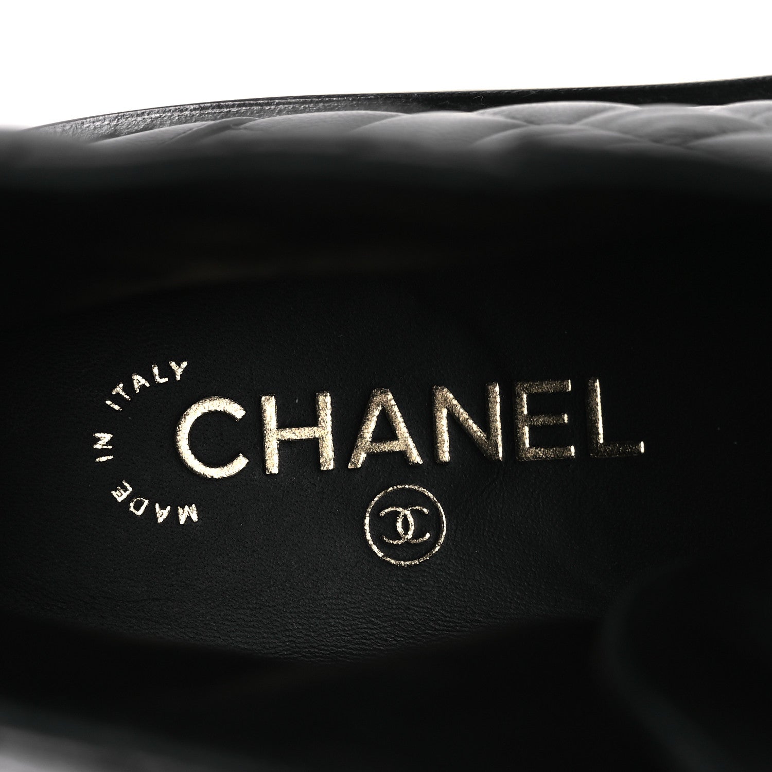 Chanel Shiny Lambskin Quilted Lace Up Combat Boots 38.5 Black 9 of 11
