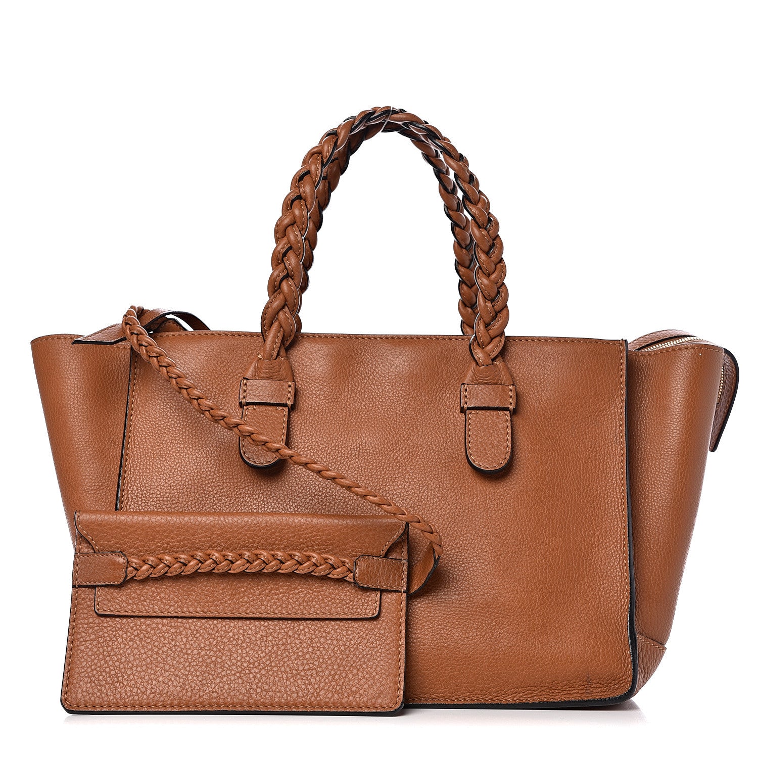Valentino Garavani Grained Calfskin To Be Cool Tote Tan 1 of 17