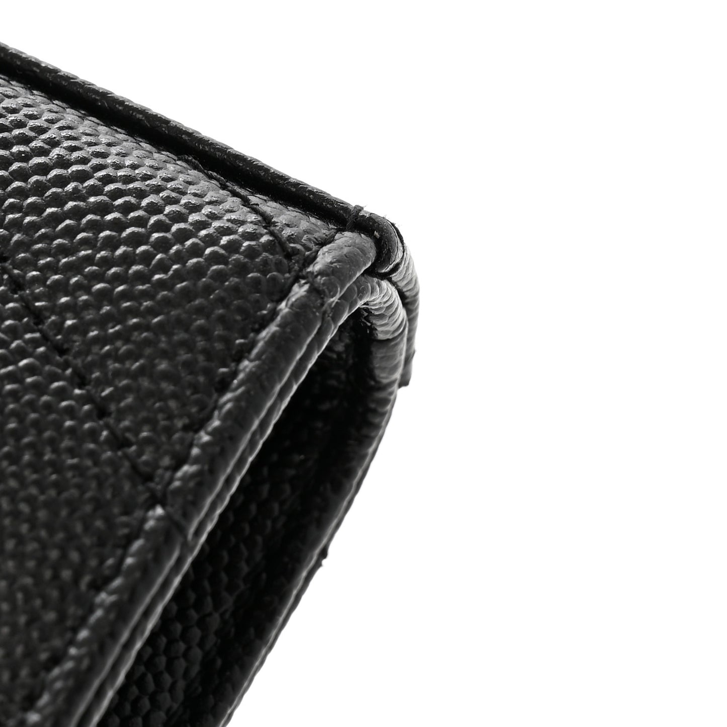 Grain De Poudre Matelasse Chevron Monogram Chain Wallet Black