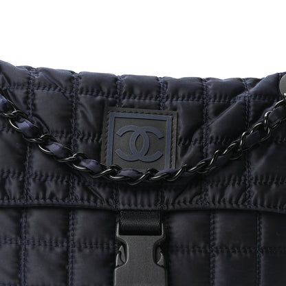 Chanel Nylon Quilted Ski Sport Flap Bag Navy 8 of 10