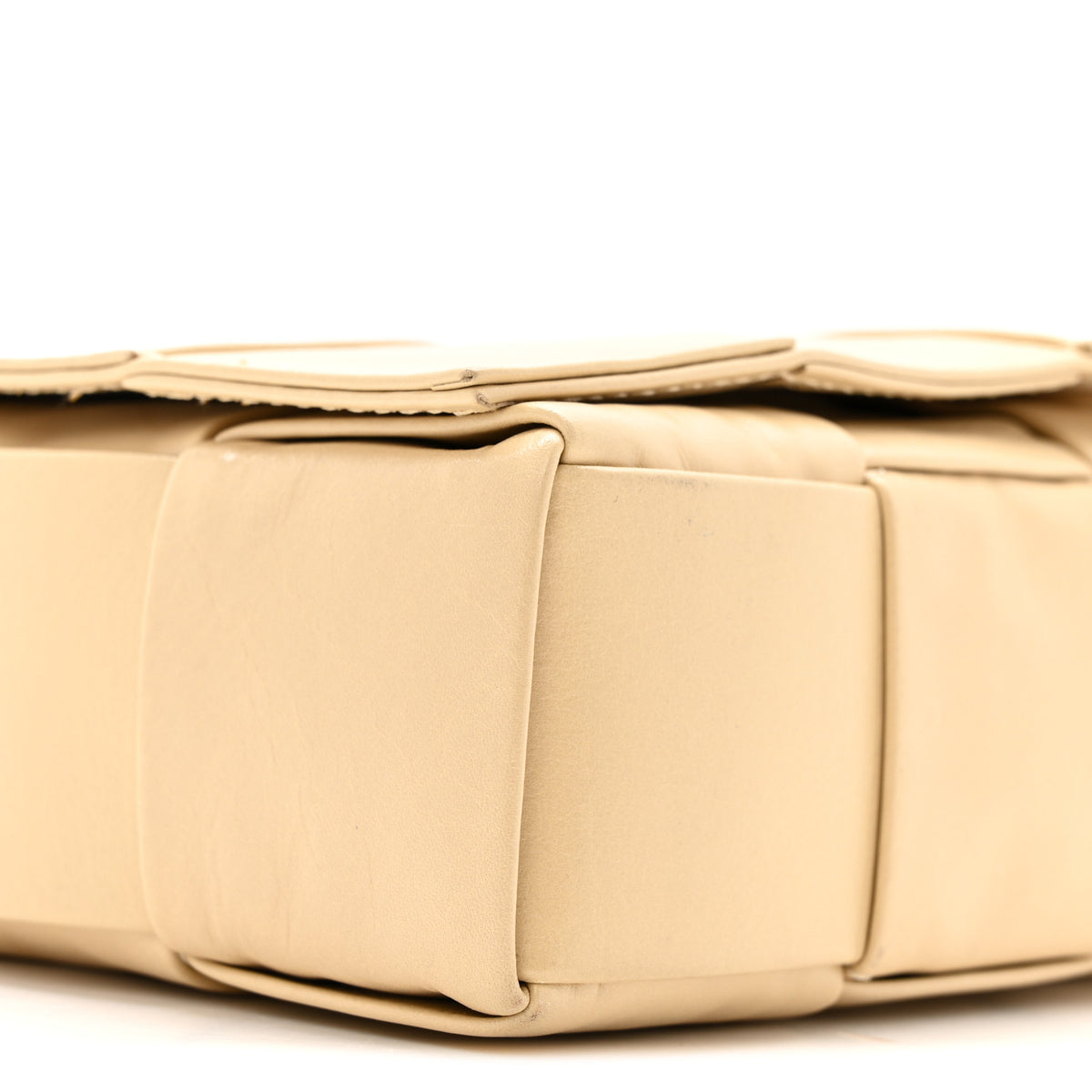 Paper Calfskin Maxi Intrecciato Cassette Crossbody Bag Porridge