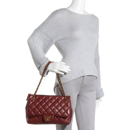 Chanel Lambskin Large Blizzard Zip Top Flap Bag Burgundy 2 of 7