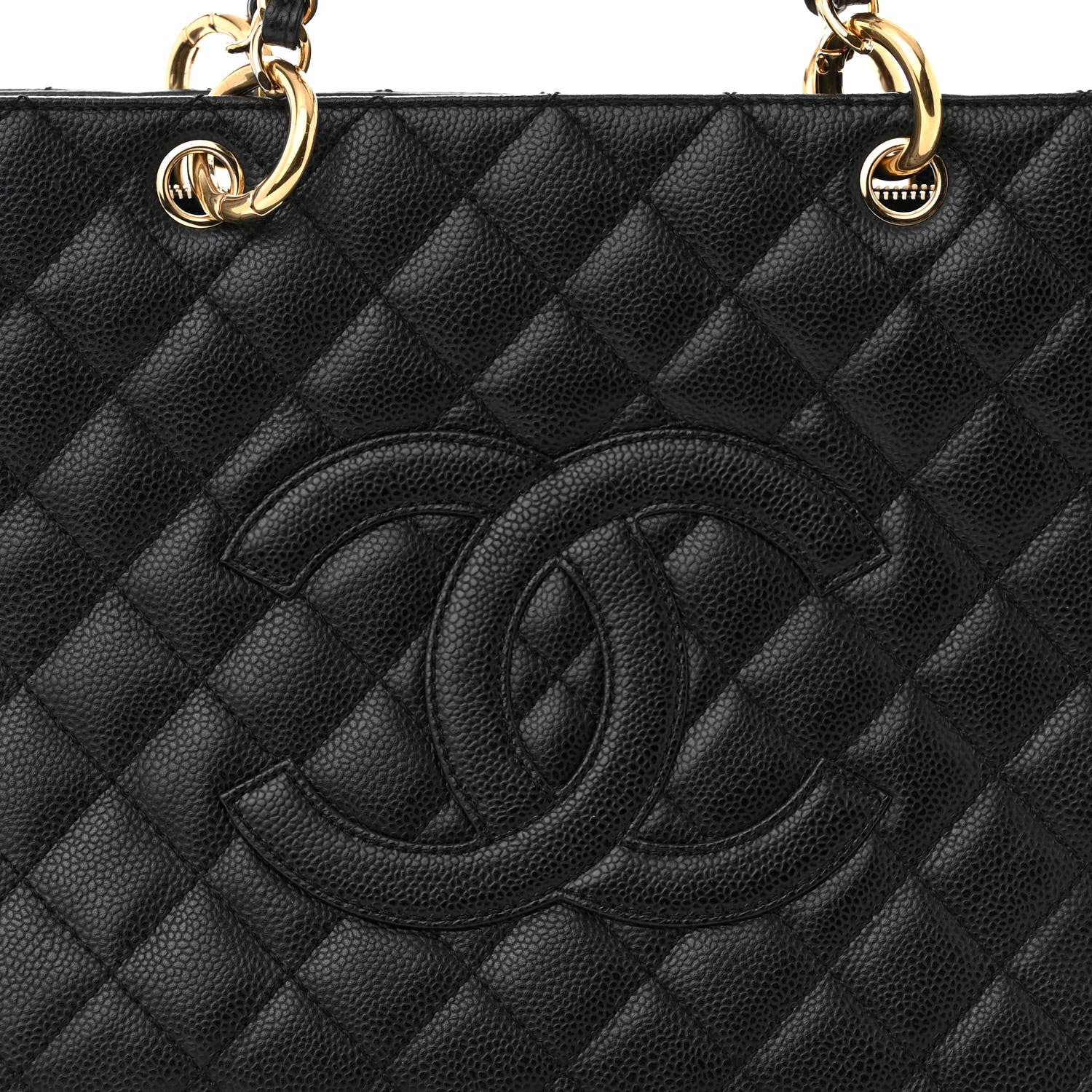 Chanel Caviar Quilted Grand Shopping Tote GST Black 9 of 12