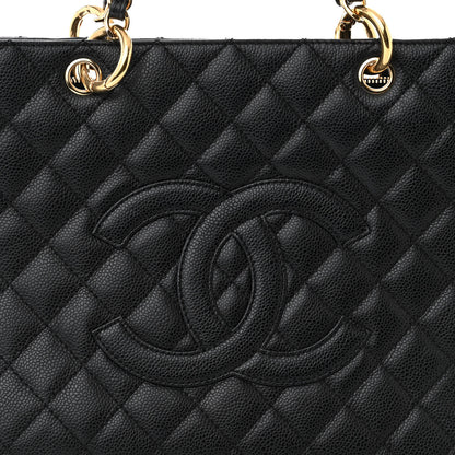 Chanel Caviar Quilted Grand Shopping Tote GST Black 9 of 12