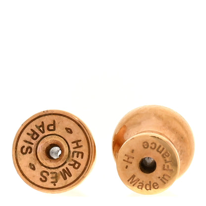 Hermes Rose Gold Lacquered Mini Pop H Earrings Black 4 of 4