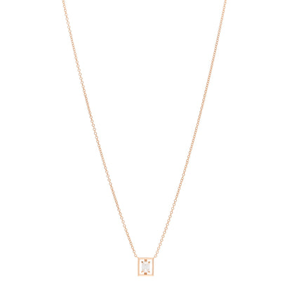 Tiffany 18K Rose Gold Diamond Jewel Box Pendant Necklace 1 of 5