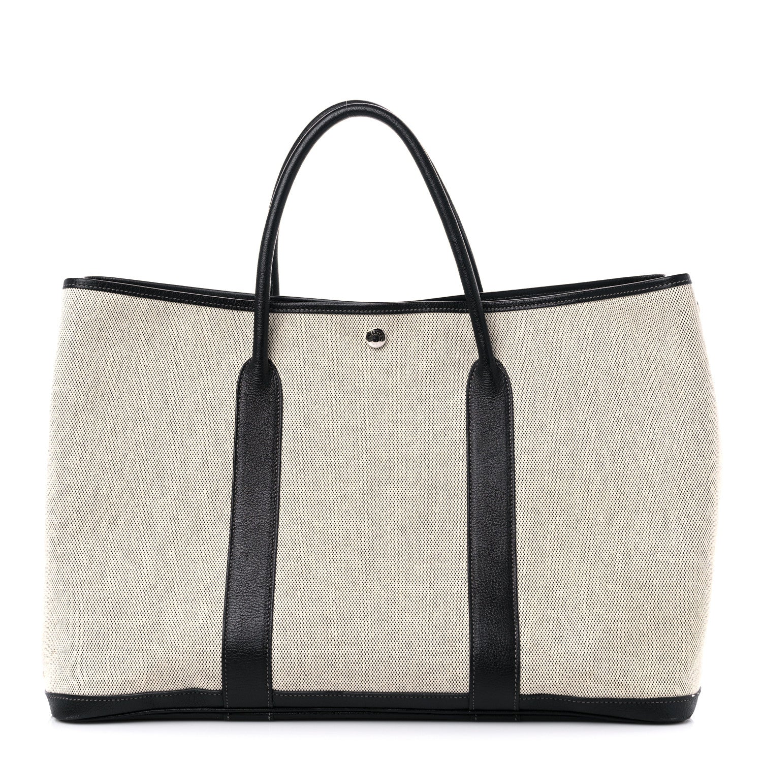 Hermes Toile Buffle Gala Garden Party Tote 49 GM Black 1 of 15