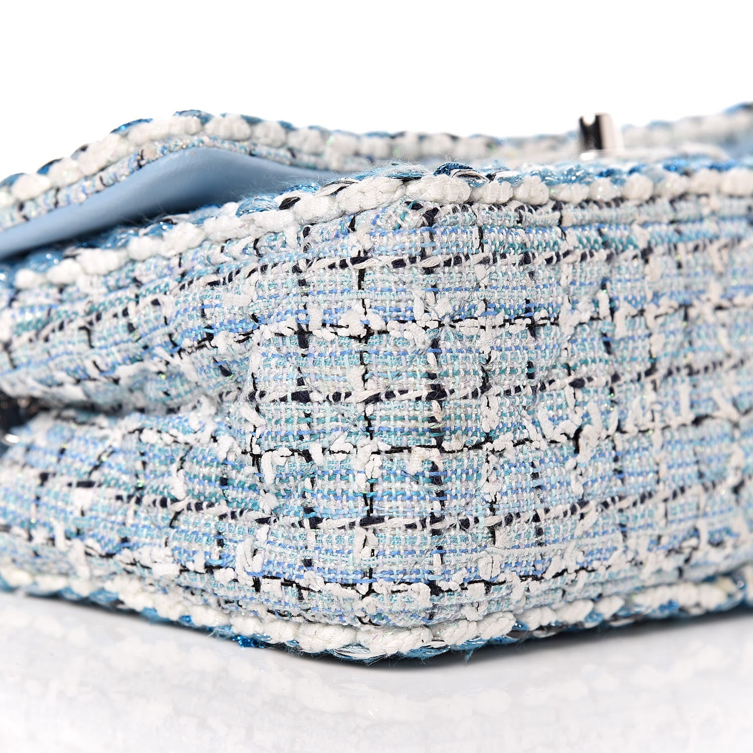 Chanel Tweed Braid Mini Flap Blue White Navy 10 of 11