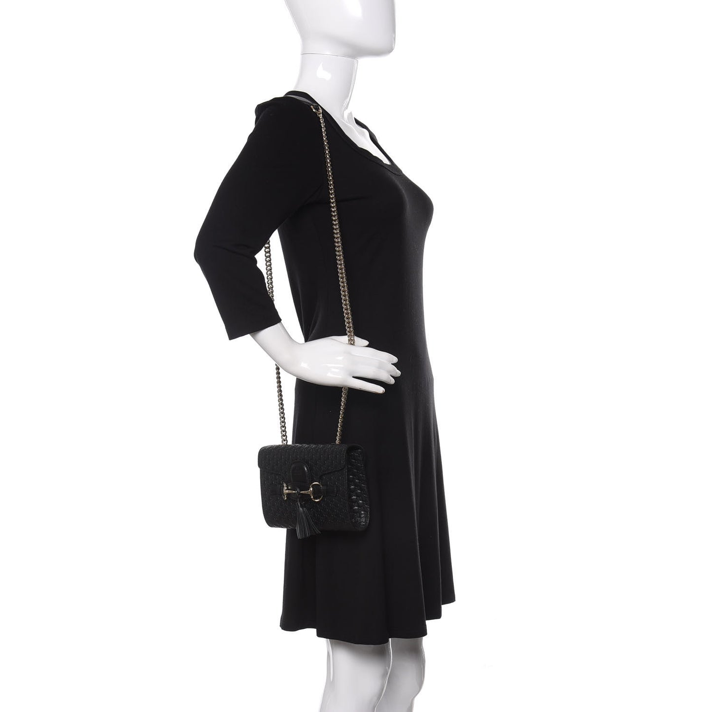 Microguccissima Mini Emily Shoulder Bag Black