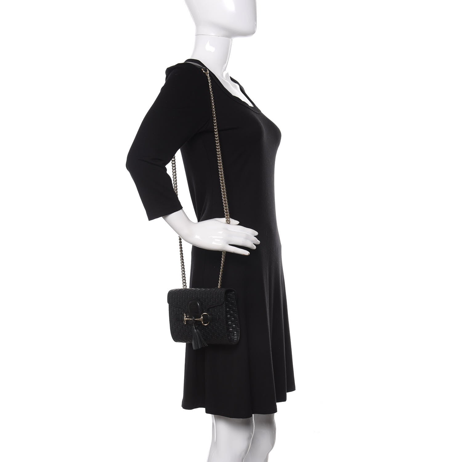Gucci Microguccissima Mini Emily Shoulder Bag Black 2 of 10