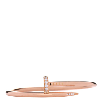 Cartier 18K Pink Gold Diamond Juste Un Clou Bracelet 17 1 of 5