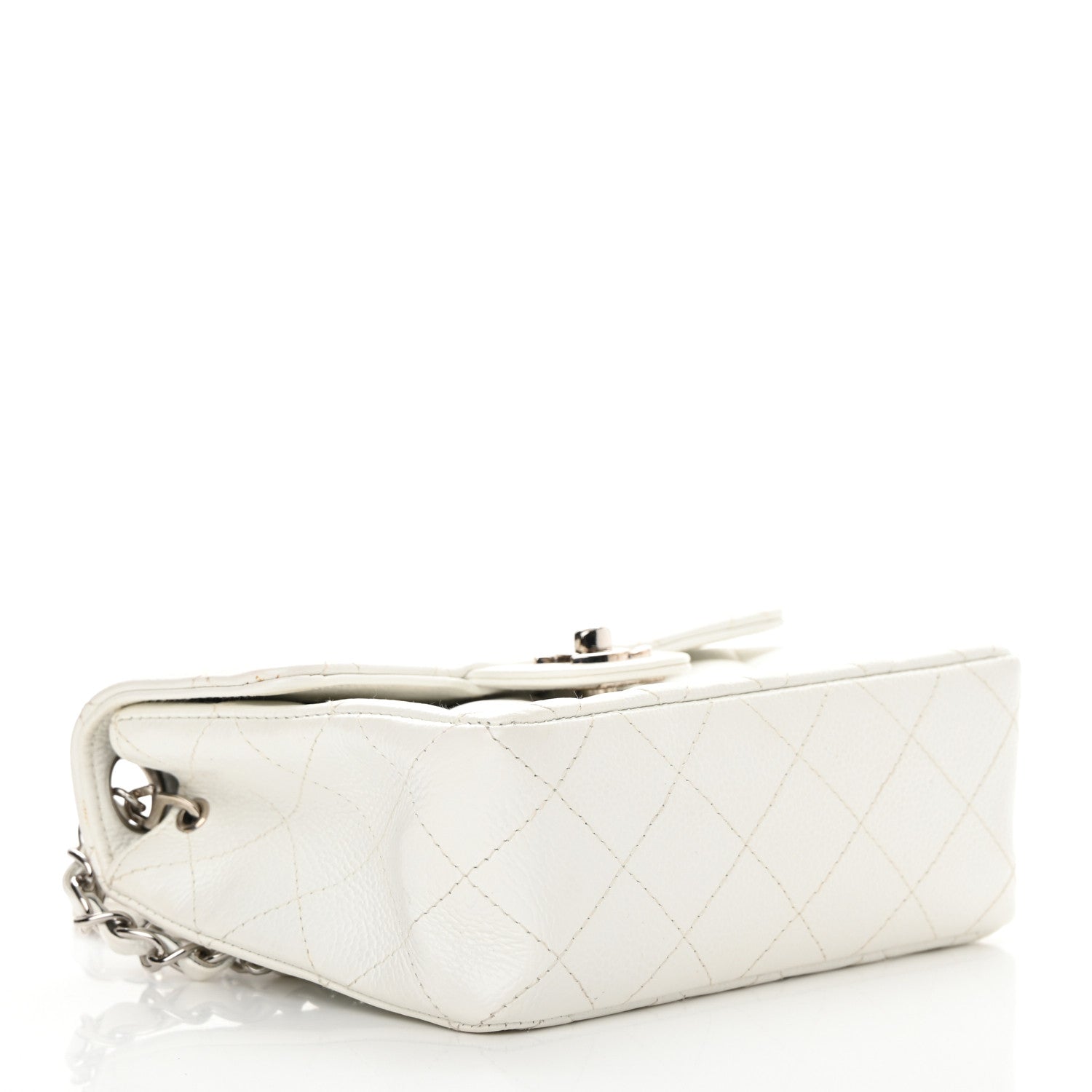Chanel Caviar Quilted Mini Square Flap White 4 of 17