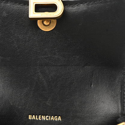 Balenciaga Shiny Box Calfskin Hourglass Chain Cardholder Black 8 of 9
