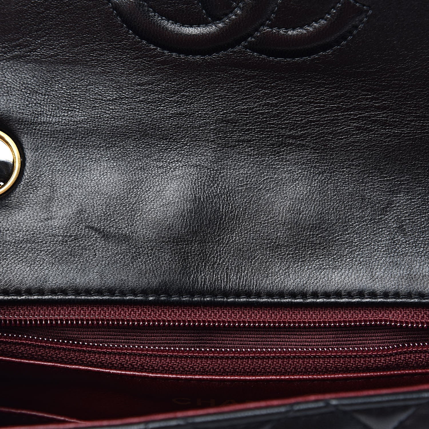 Chanel Lambskin Quilted Mini Square Flap Black 7 of 11