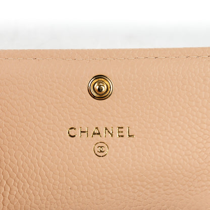 Chanel Caviar Quilted Boy Card Holder Wallet Beige Clair 4 of 7