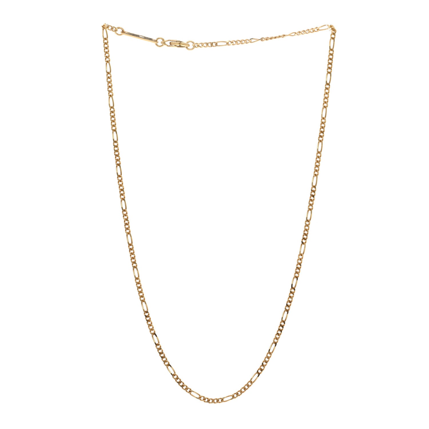 Bulgari 18K Yellow Gold Figaro Chain Necklace 16" 3 of 4