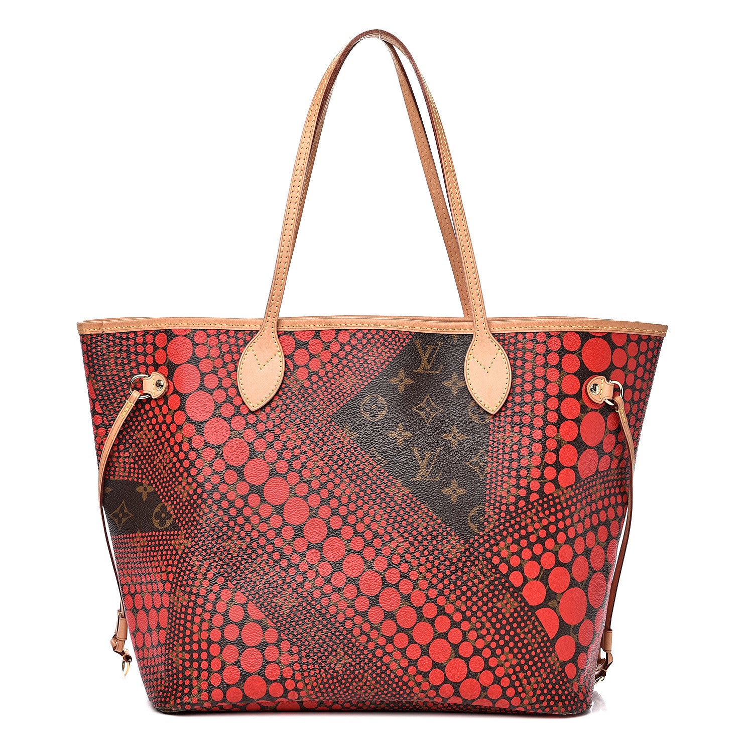 Louis Vuitton Monogram Kusama Waves Neverfull MM Red 1 of 14