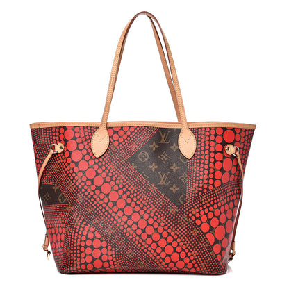 Louis Vuitton Monogram Kusama Waves Neverfull MM Red 1 of 14