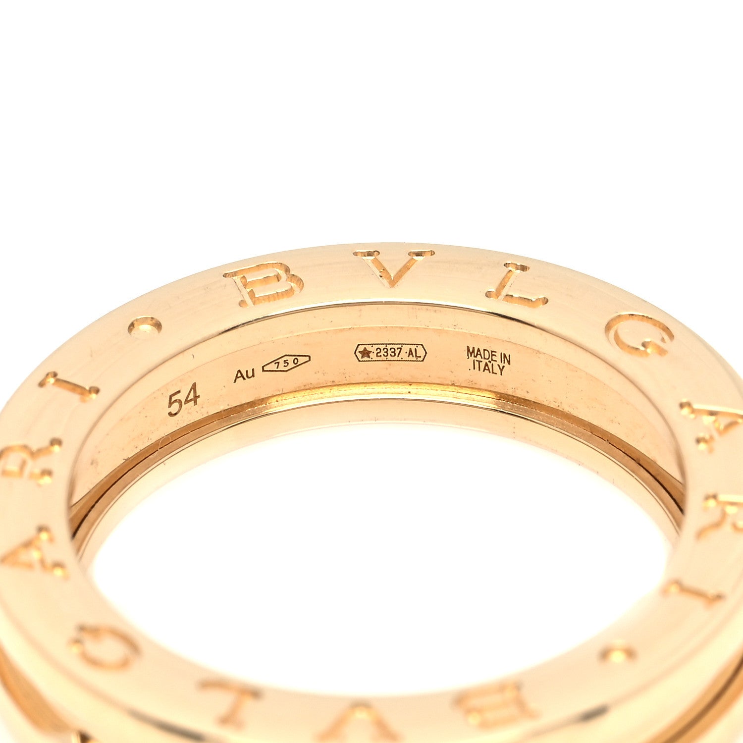 Bulgari 18K Yellow Gold B.Zero1 One-Band Ring 53 6.5 4 of 5