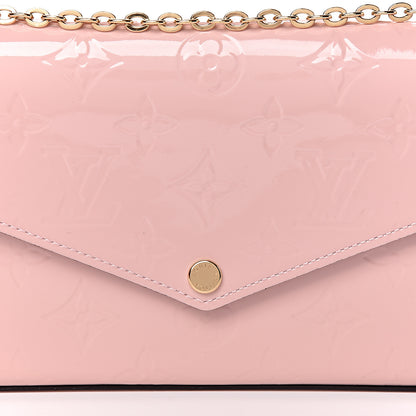 Louis Vuitton Vernis Felicie Chain Wallet Rose Ballerine 10 of 11